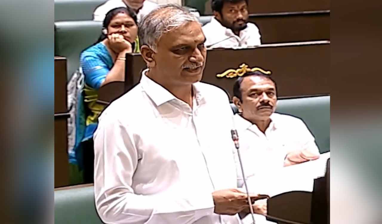 Half-a-dozen Ministers disrupt Harish Rao in Assembly