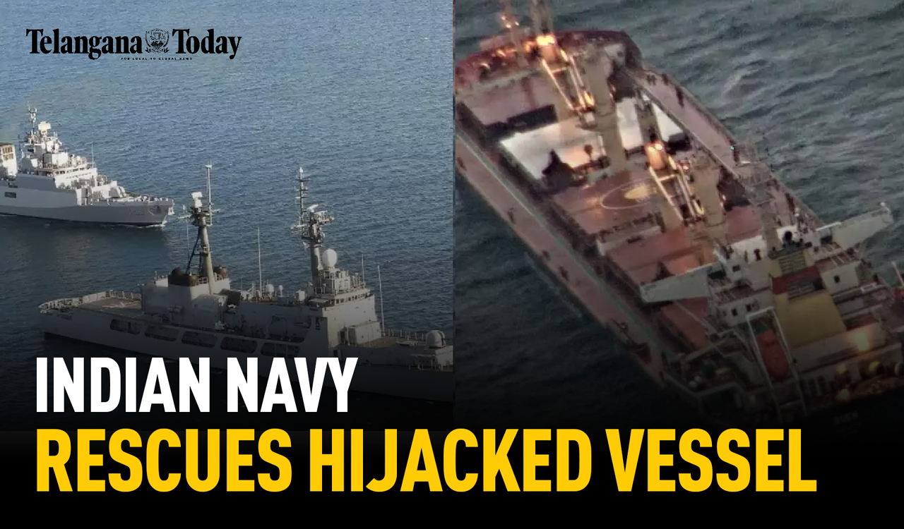 Indian Navy Rescues Hijacked Vessel In Arabian Sea | India News