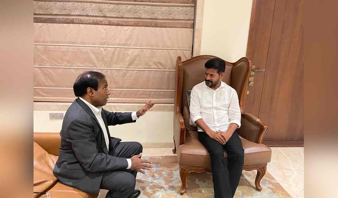 KA Paul meets Revanth Reddy, seeks permission for Global Peace Meeting