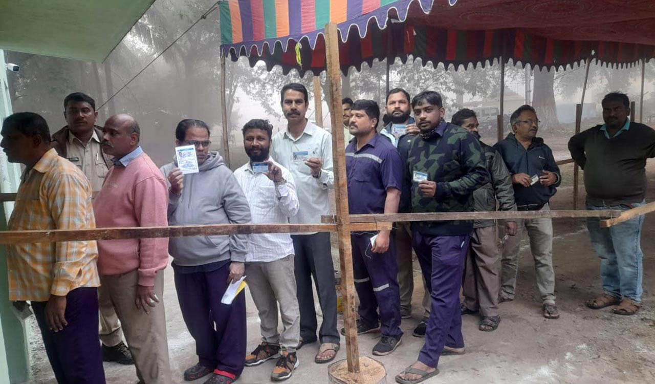 Polling for SCCL trade union elections going on smoothly, 67.42 percent votes casted by 1 pm