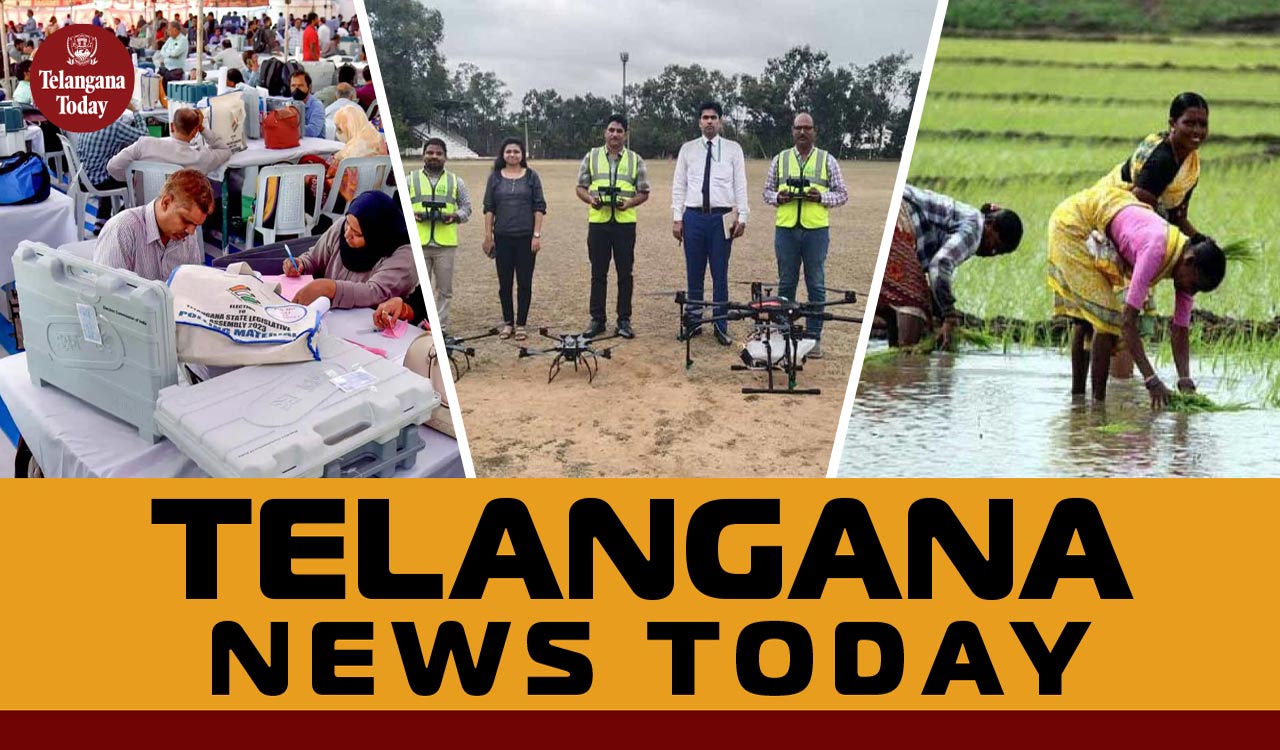Telangana News Today: Rural Elections 2023, Agri-Drone Pilot Training, Water Shortage For Farmers