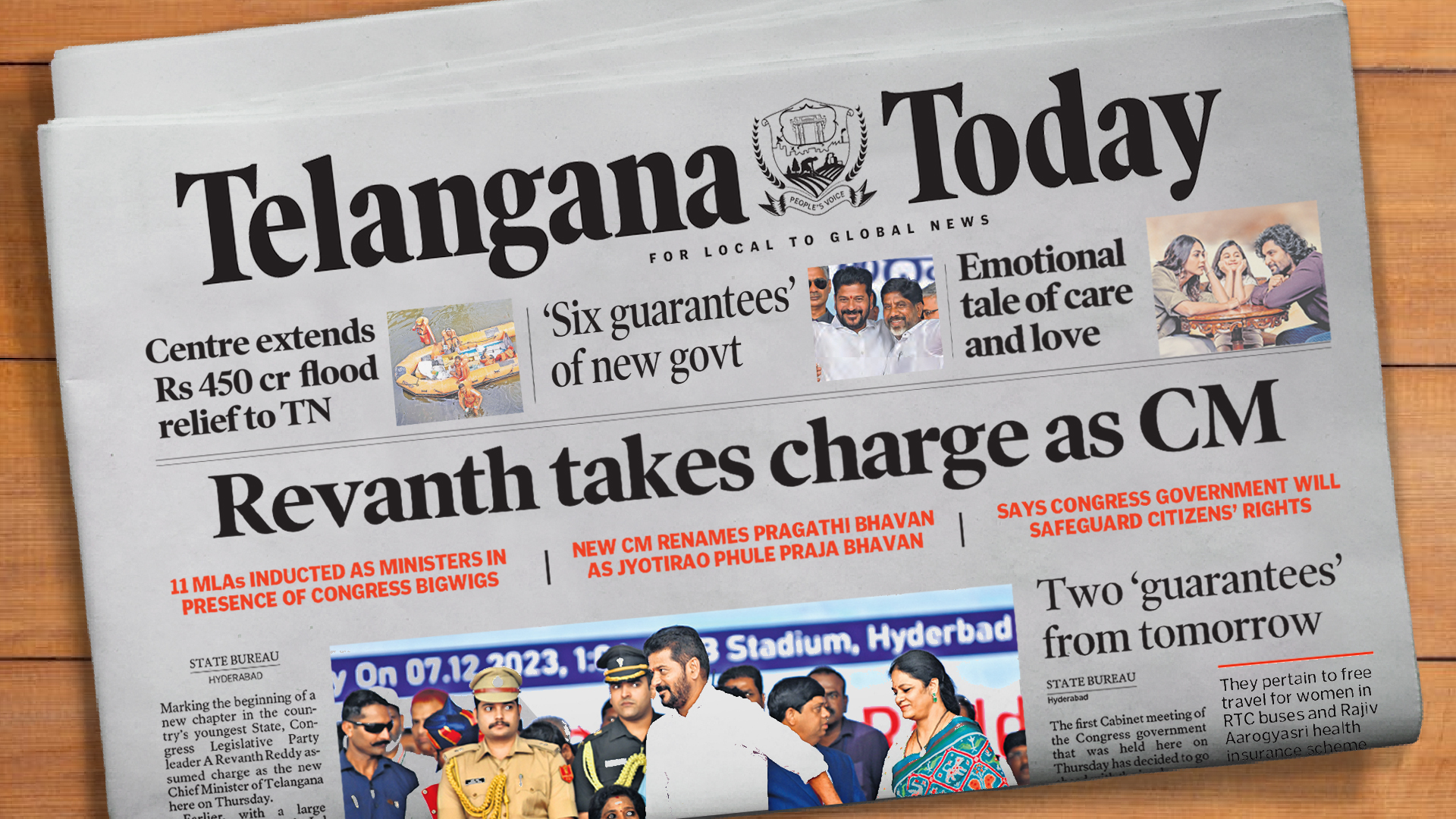 TT Sunrise: Revanth Reddy Charge As Telangana CM, Rs 450 Cr Relief Fund To TN, Hi Nanna Review