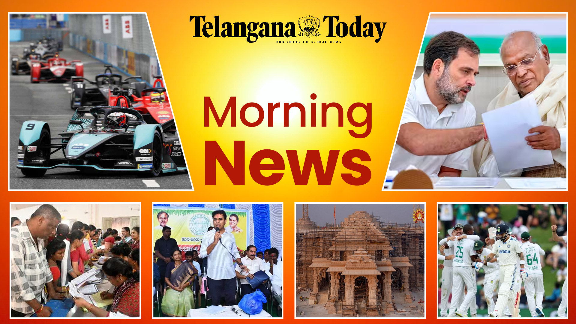 Morning News Today: Formula E Race In Hyderabad, Congress Rally In Nagpur, Ayodhya Ram Mandir