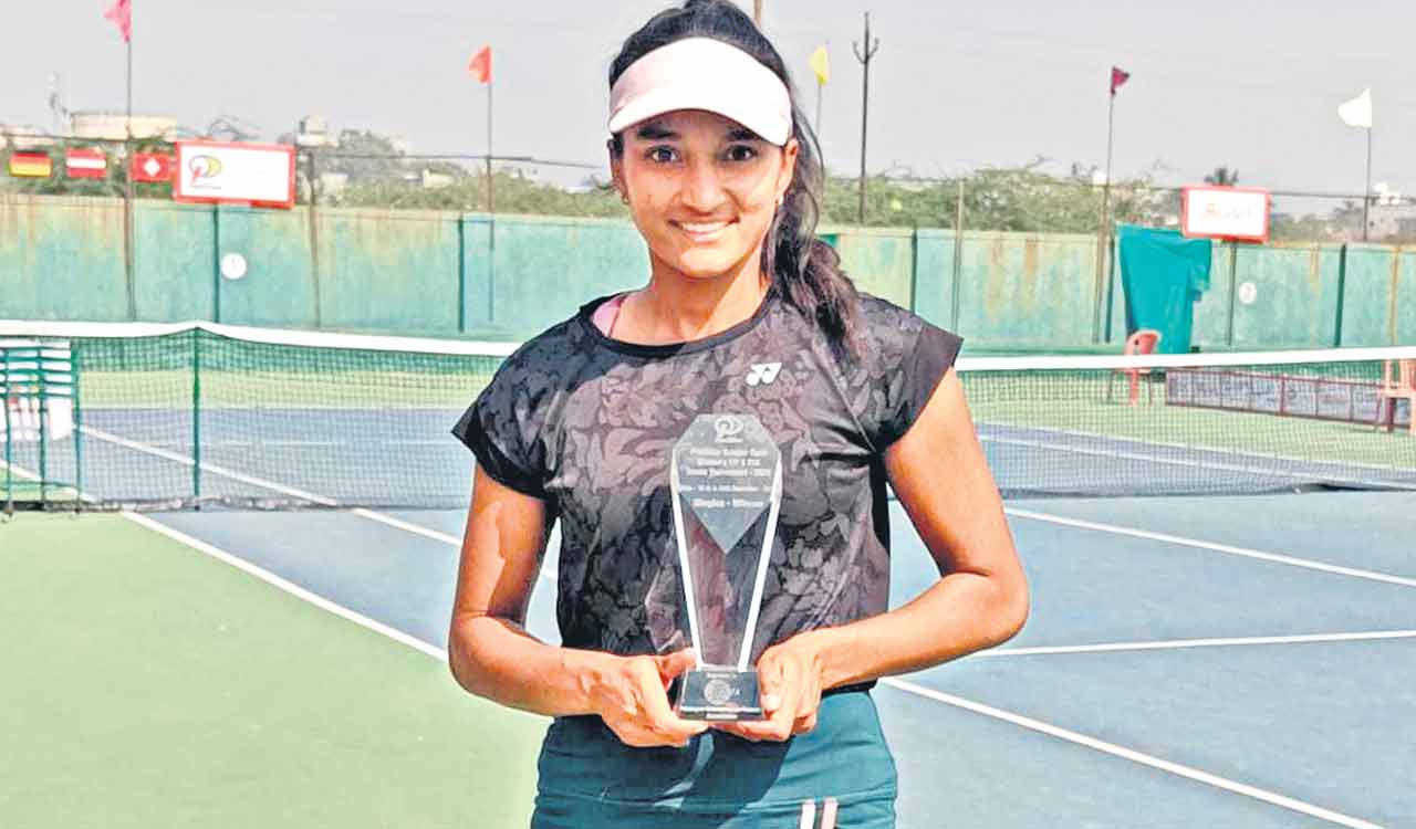 Tennis player Sahaja deems her third ITF title win as special-Telangana ...