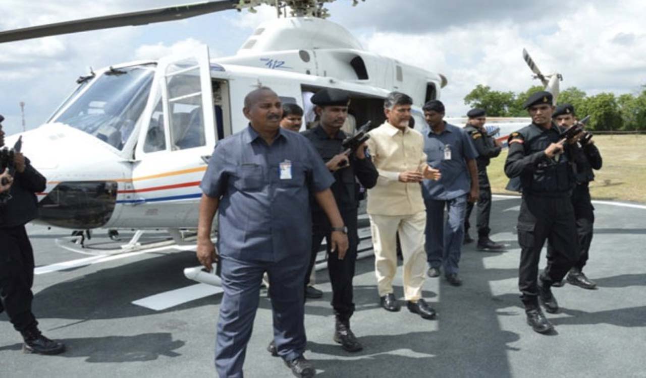 Helicopter carrying Chandrababu deviates from route enroute Araku, ATC intervenes to correct path