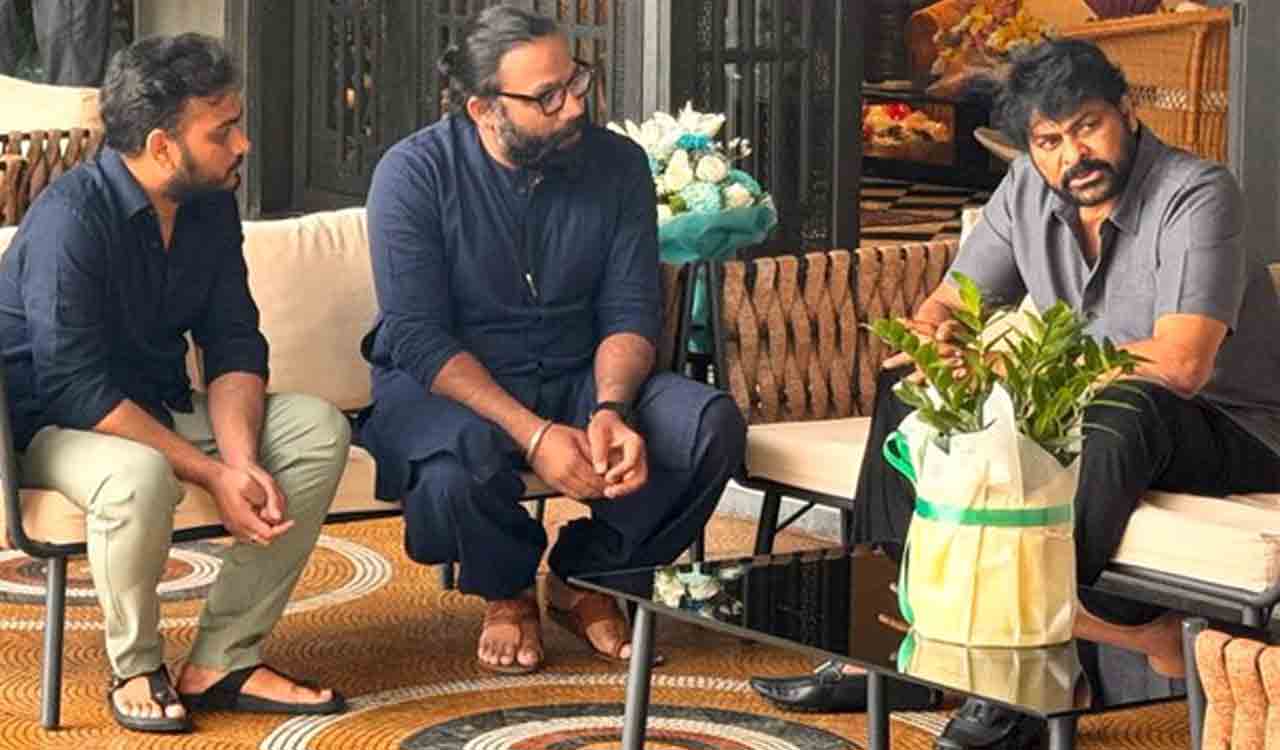 Chiranjeevi congratulated by filmmakers Sandeep Reddy Vanga, Srikanth Odela following Padma Vibhushan award