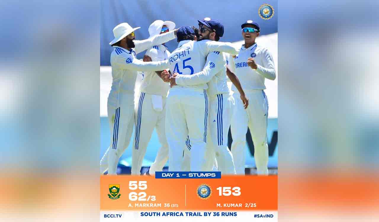 Ind vs SA: Markram, Bedingham power Proteas to 62/3, trail by 36 runs at Newlands