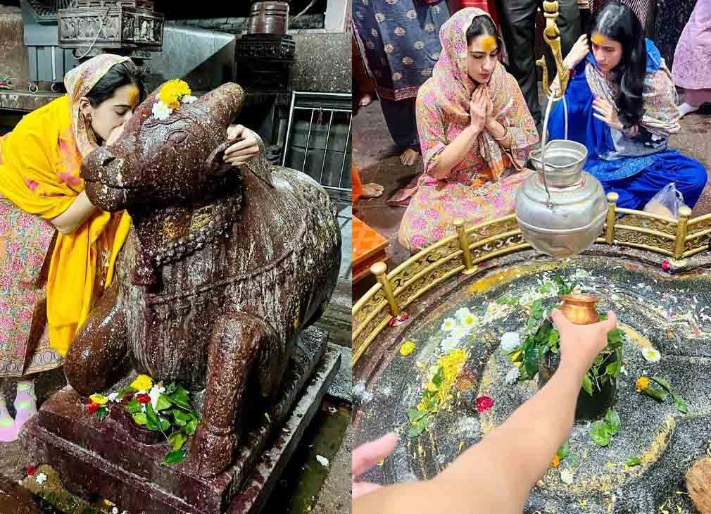 Sara Ali Khan seeks Lord Shiva’s blessings at Grishneshwar Jyotirlinga temple