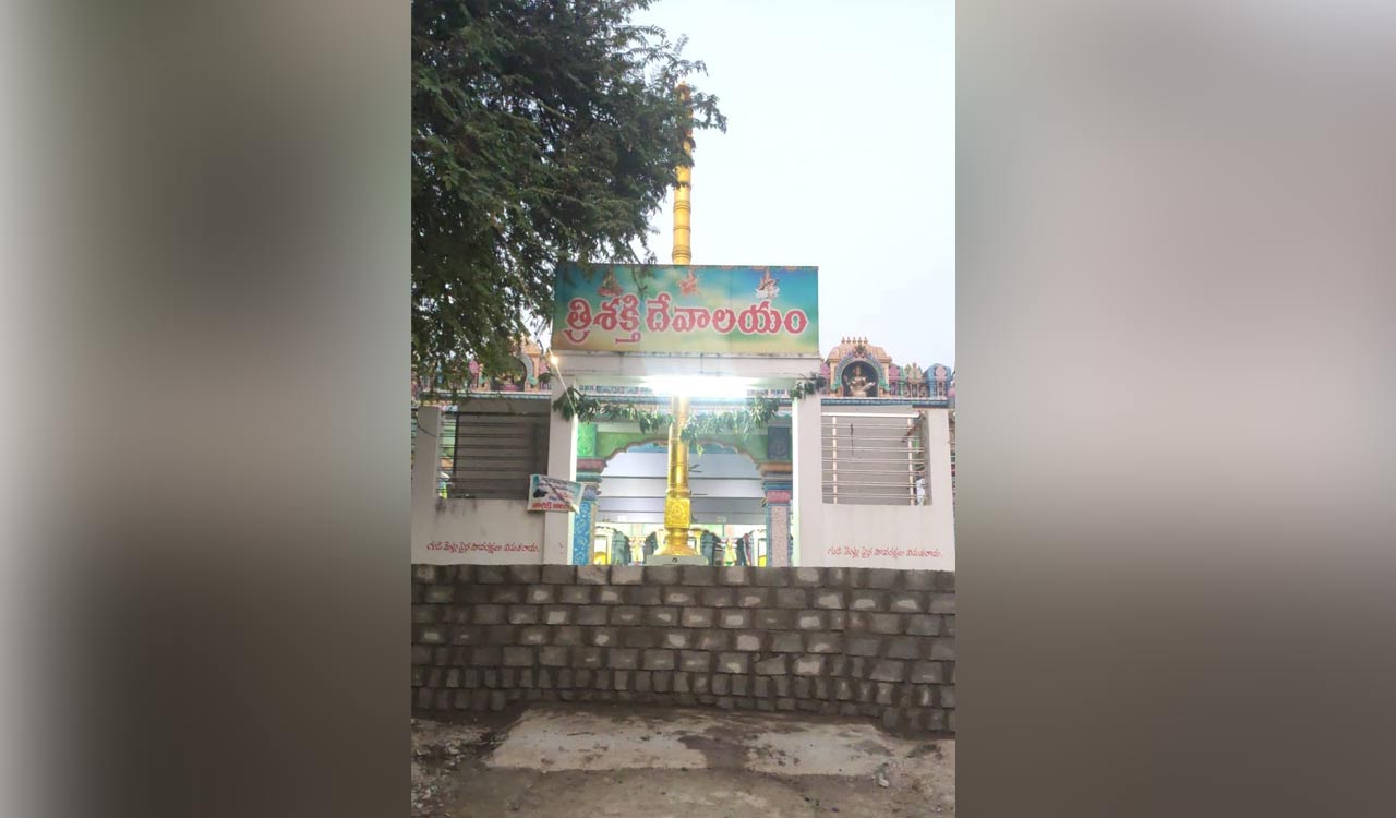Construction of wall closing temple entry becomes controversy in Telangana’s Metpalli