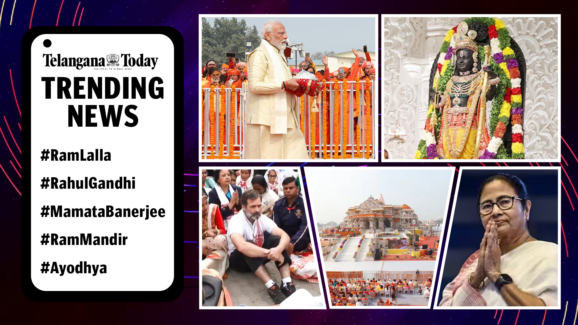 Trending News Today: Ram Lalla in Ayodhya Temple, Rahul Gandhi dispute, Mamata Banerjee questions