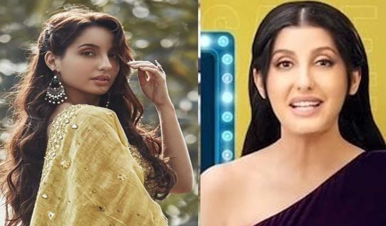 Nora Fatehi falls on rollerblades, cries like baby-Telangana Today