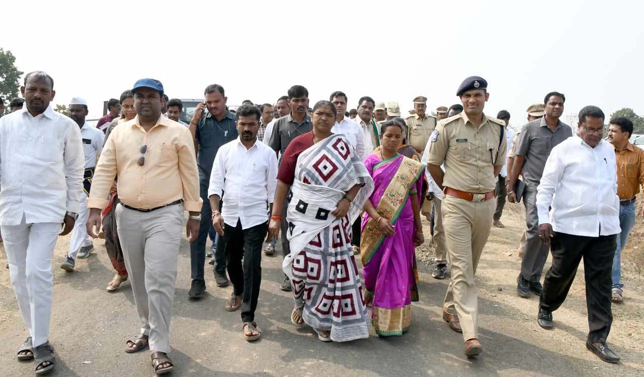 Minister Seethakka Inspects Arrangements For CM Revanth Reddy’s ...