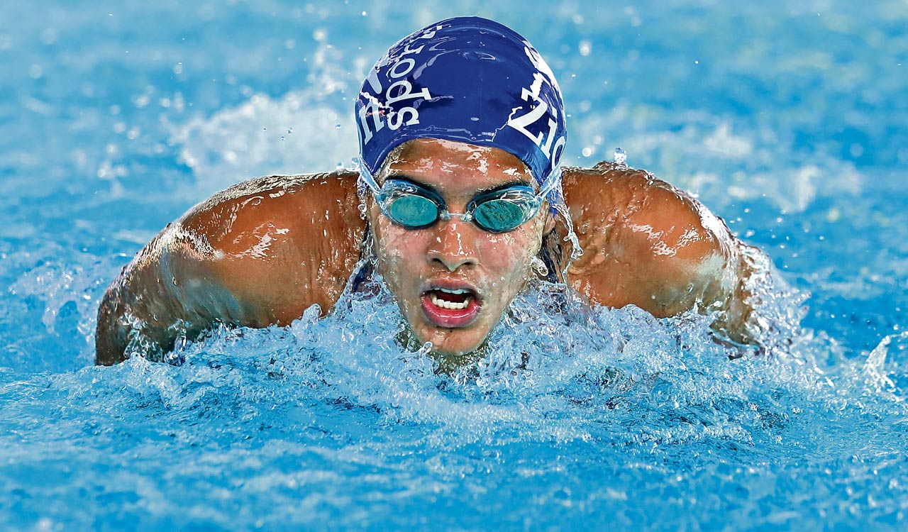 Hyderabad’s Vritti bags gold medal in National School Games Swimming championship
