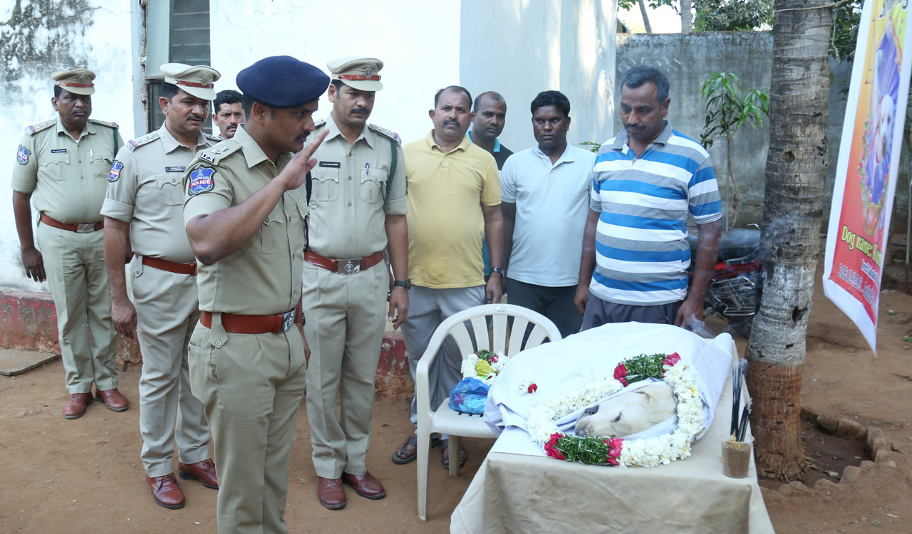 Sniffer dog passes away in Sangareddy