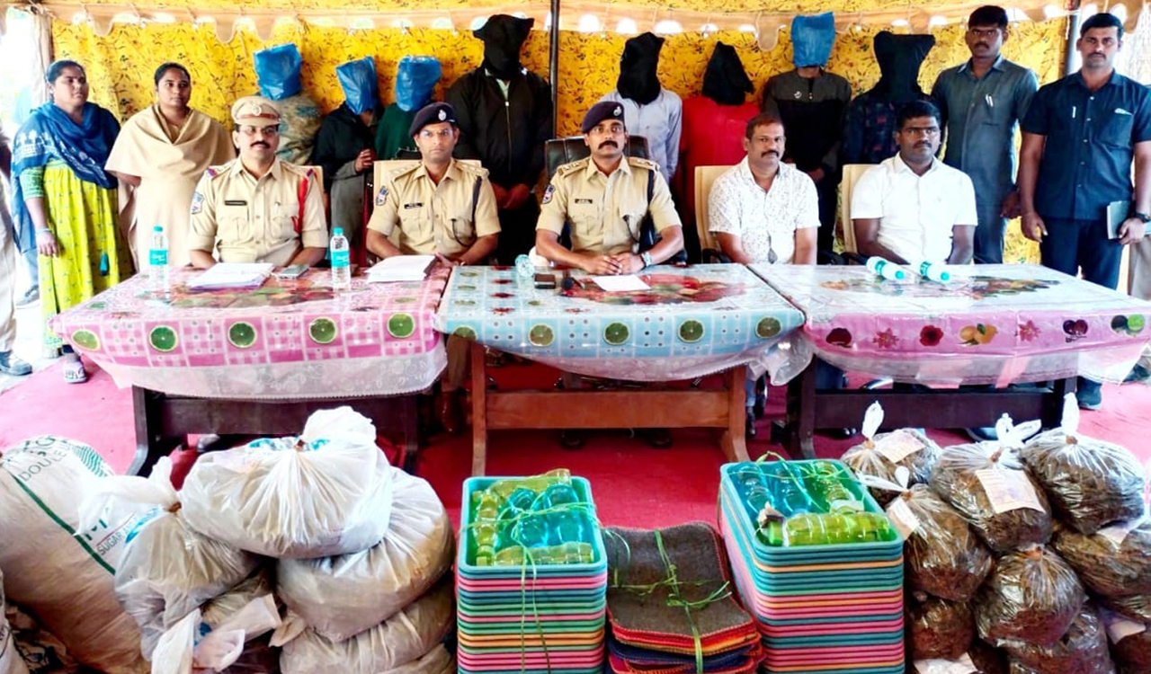 Four Quintals Ganja Seized Eight Arrested In Kothagudem Telangana Today