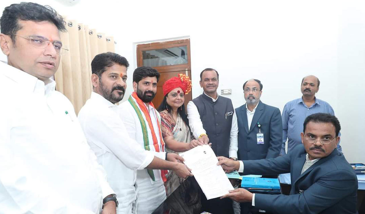 Two from Congress, one from BRS, file nominations for Rajya Sabha