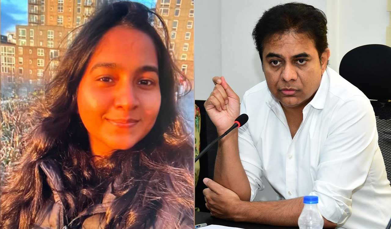KTR urges Centre’s intervention in Jaahnavi Kandula’s case