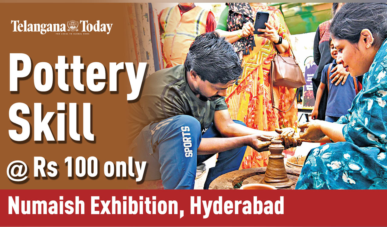Hyderabad Numaish Exhibition: Interactive Pottery Stall At Rs 100 Only | Hyderabad News Today
