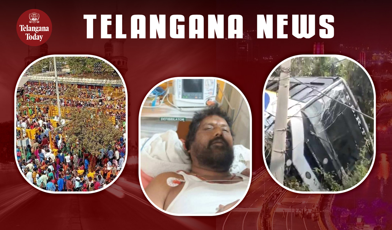 Telangana News Today: Medaram Jathara record, Dharmapuri MLA road accident, TSRTC bus crash