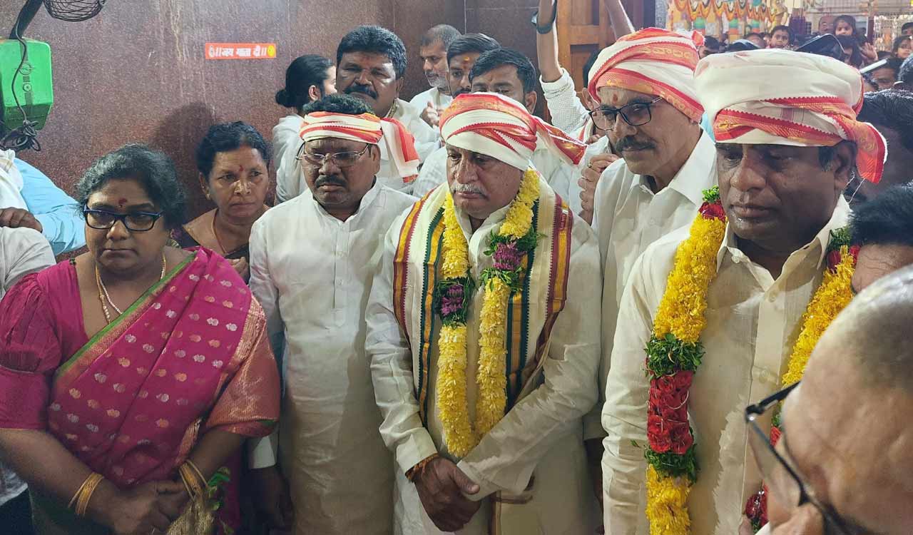 Basar temple sees influx of devotees on Vasanth Panchami in Nirmal