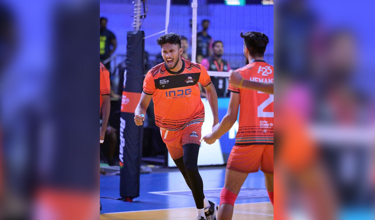 Prime Volleyball League: Hyderabad Black Hawks record comeback win
