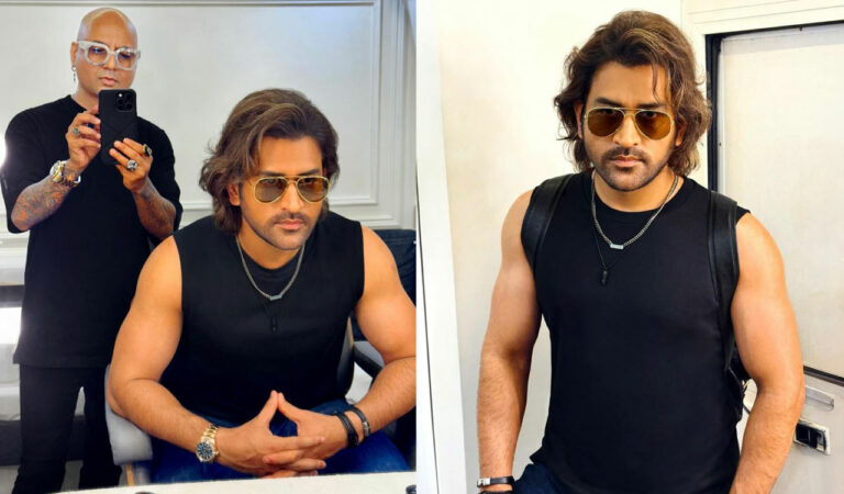 Aalim Hakim gives cool spin to M.S. Dhoni’s hair ahead of IPL
