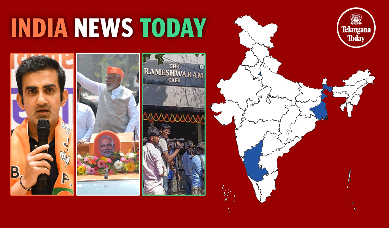India News Today: Gambhir politics in Delhi, Modi roadshow in Bengal, Rameshwaram Cafe in Bengaluru