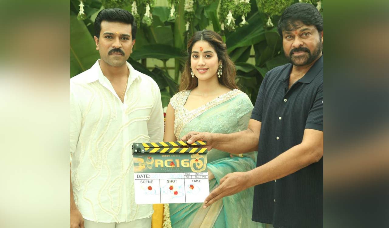 Janhvi Kapoor shares pics with Ram Charan, Chiranjeevi, Rahman from ‘RC16’ sets