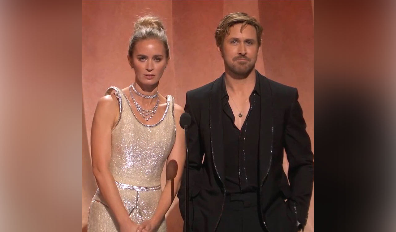 Oscars 2024 Emily Blunt roasts Ryan Gosling in ‘Barbenheimer’ rivalry