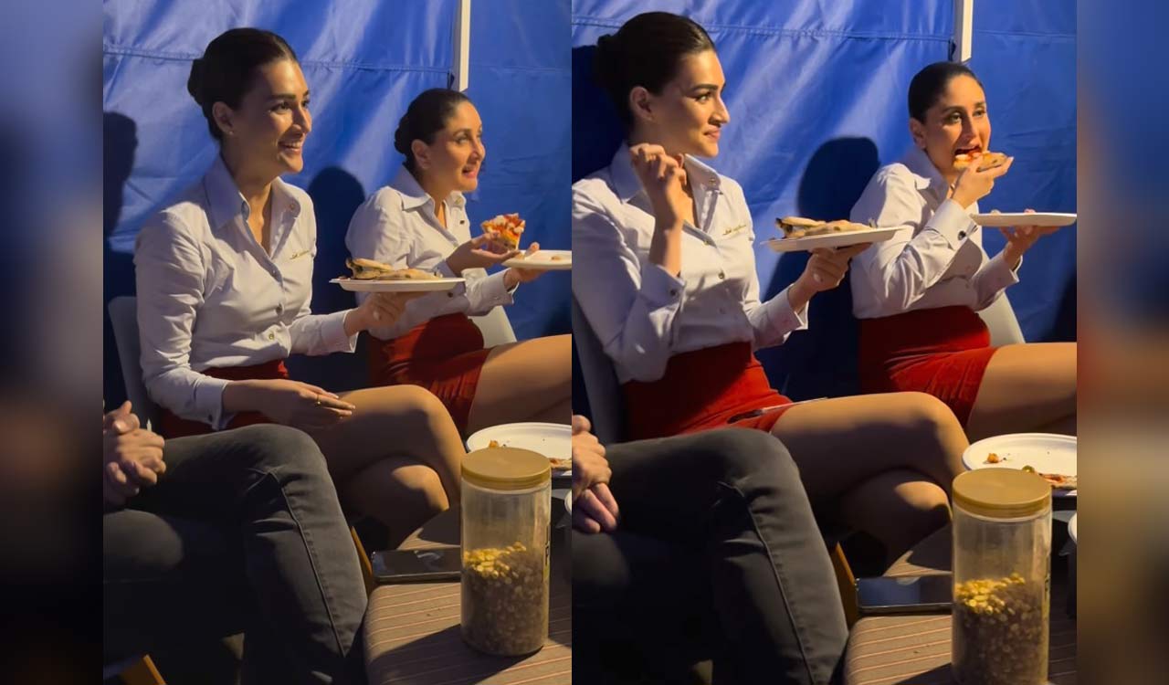 Rhea Kapoor shares Kareena and Kriti’s ‘crew’ pizza party video