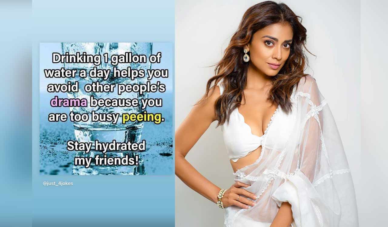 Shriya Saran’s tip to avoid troubles: Drink a gallon of water daily