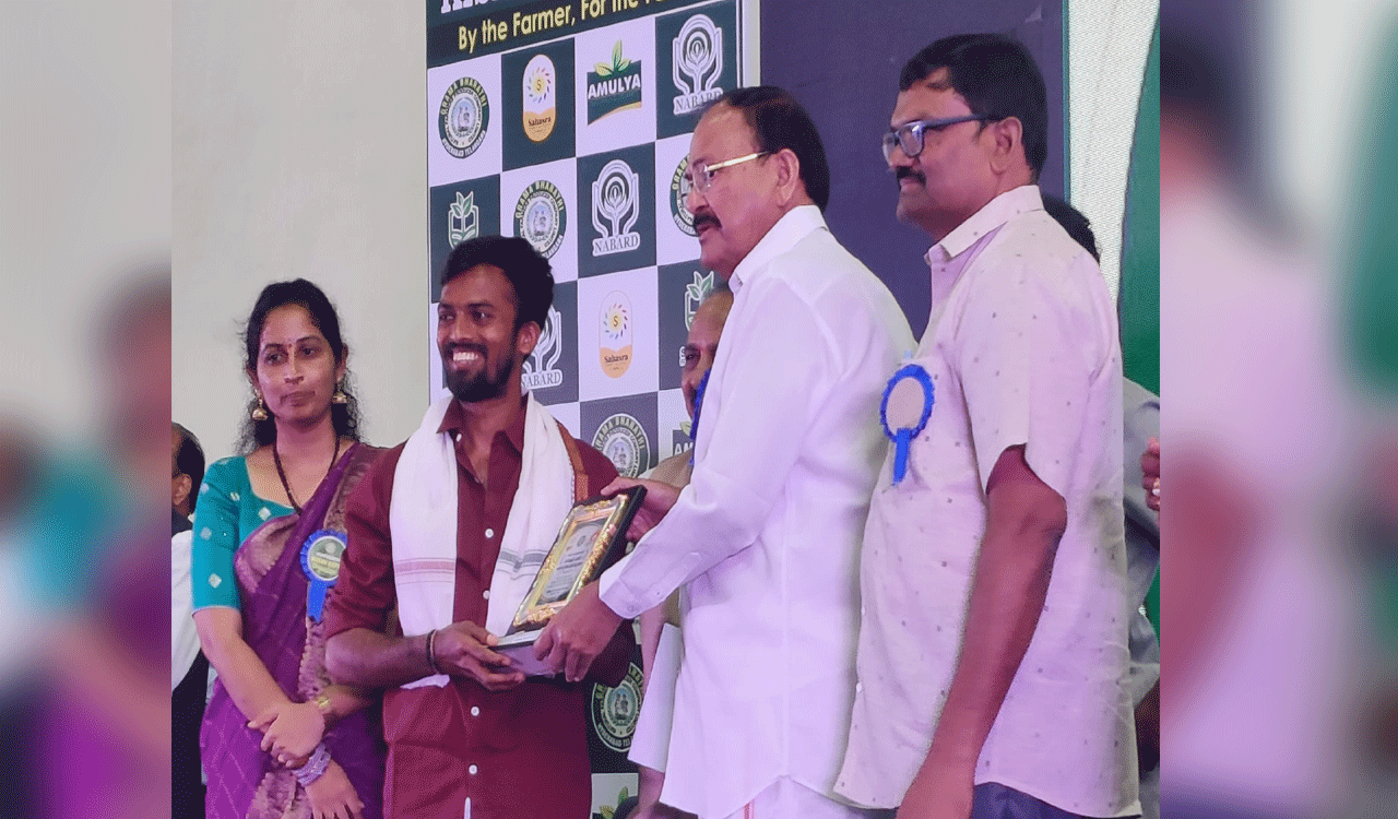 Mancherial youngster gets best farmer award