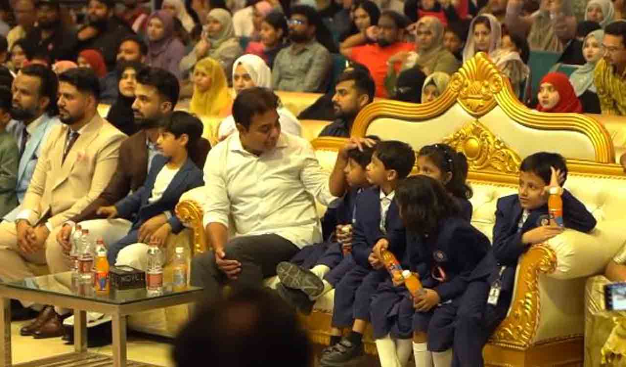 KTR keeps promise, attends school annual day celebrations