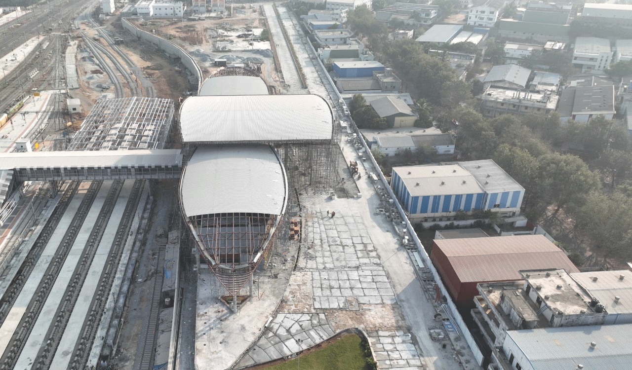 Cherlapalli railway station development works nearing completion