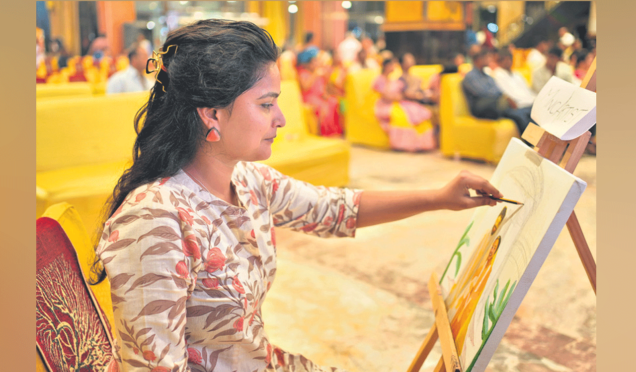 Artists are being hired in Telugu weddings to translate emotions of the moment onto canvas