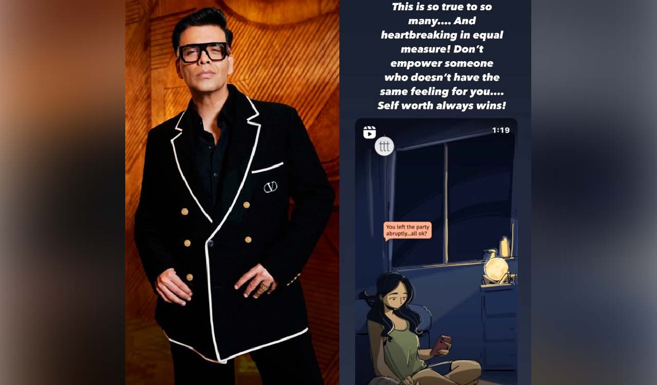 Karan Johar’s advice on self-worth: Avoid empowering unreciprocated feelings