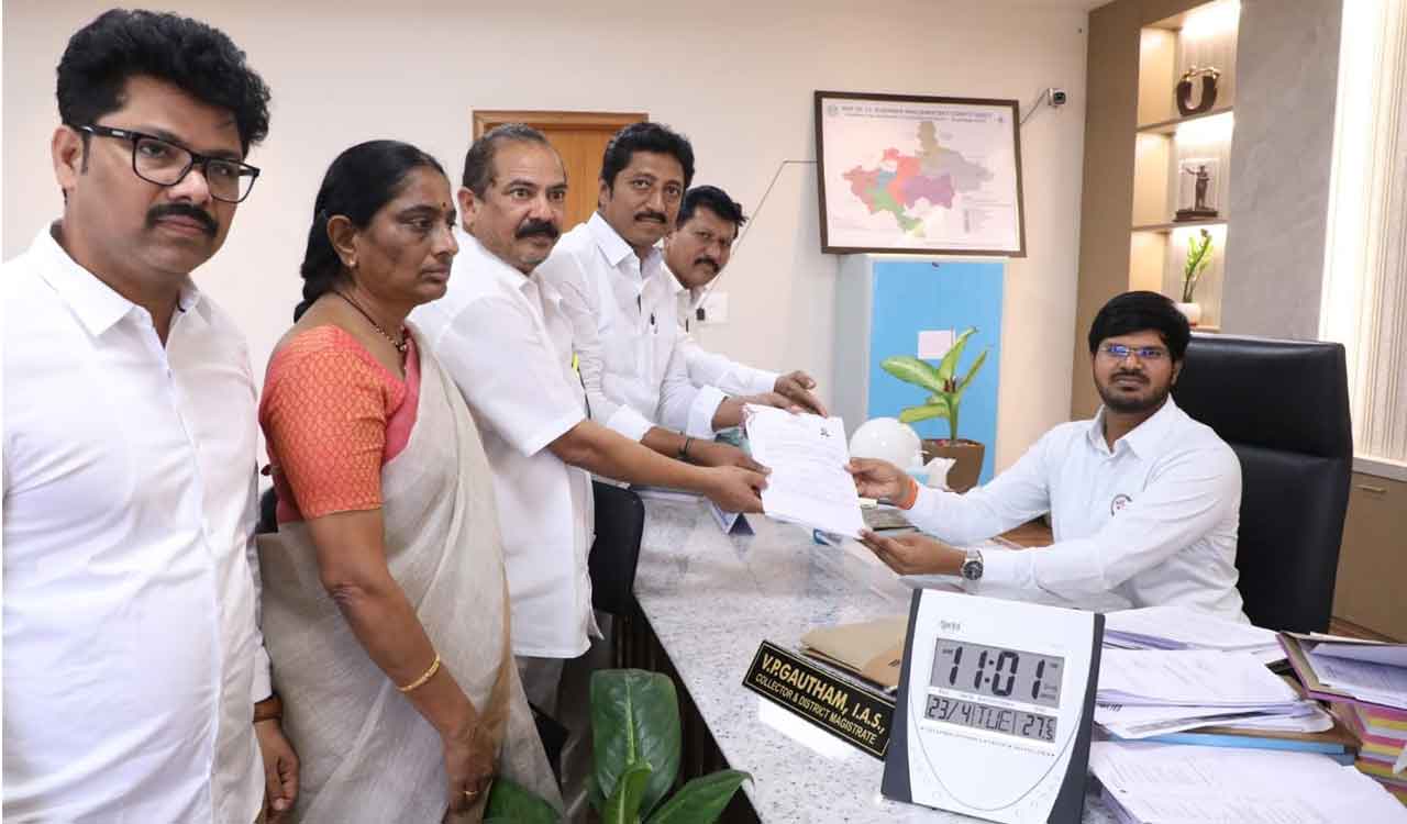 Nomination filed on behalf of Raghuram Reddy for Khammam LS