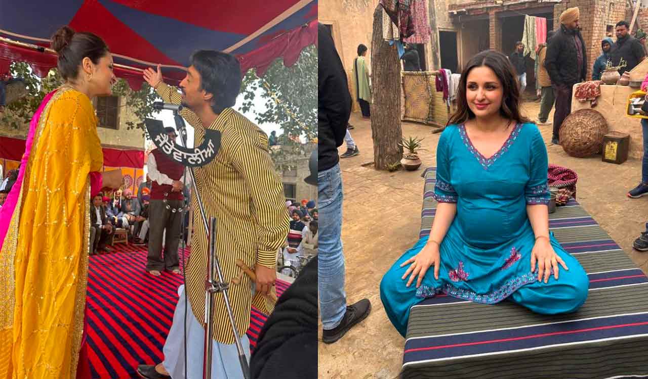 Parineeti Chopra shares BTS pics from ‘Amar Singh Chamkila’ sets
