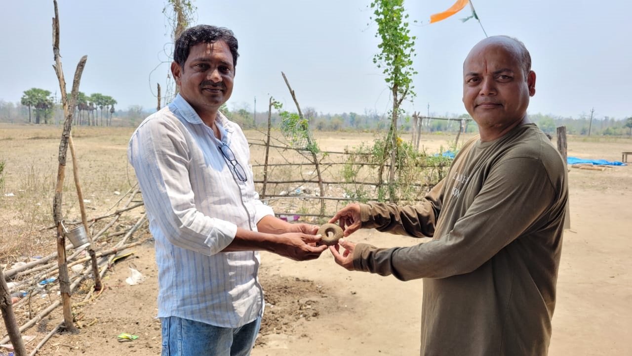Ancient Neolithic era ring stone unearthed in Bhupatipur by Telangana historians