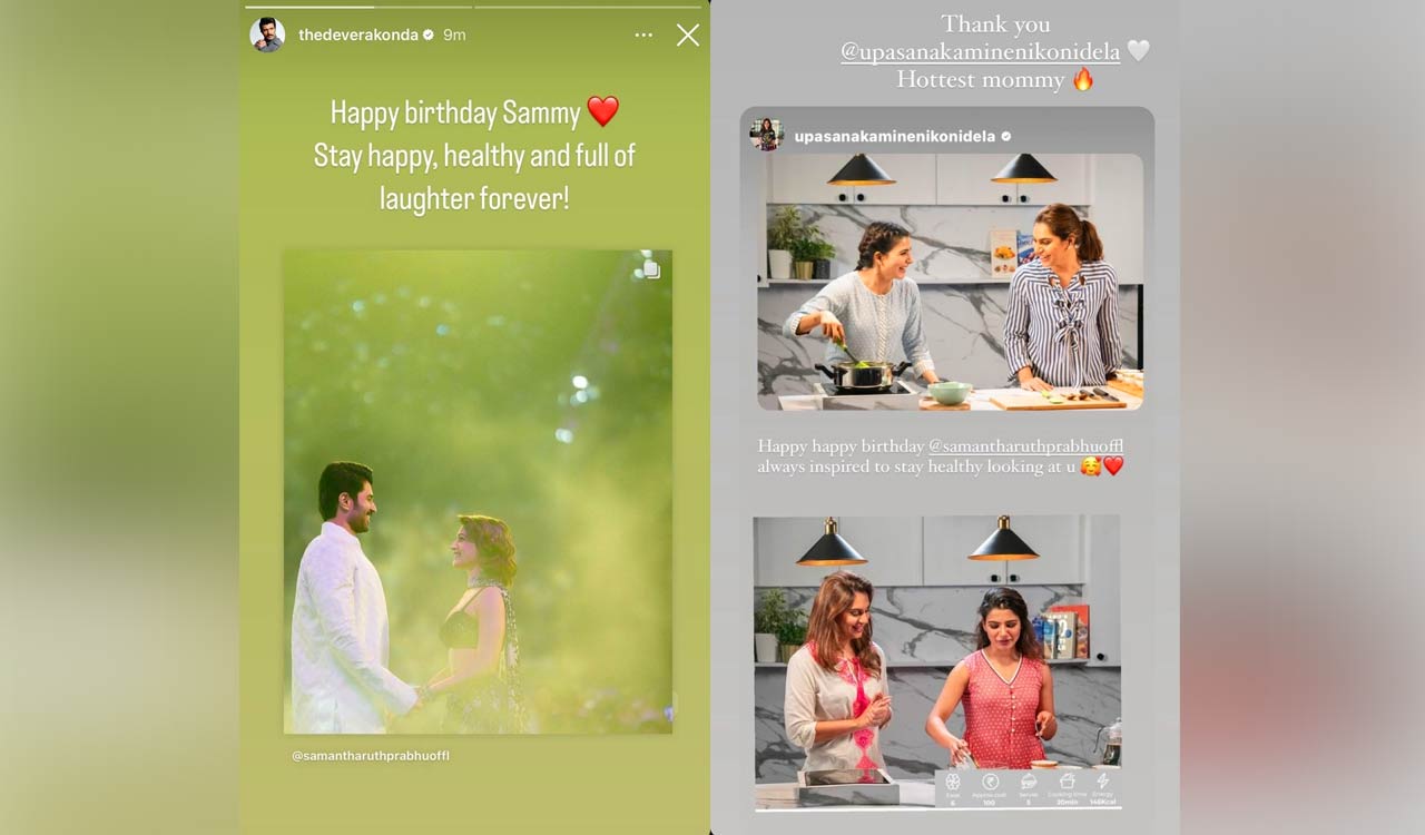 Samantha turns 37: Vijay Deverakonda, Upasana wish her ‘good health’