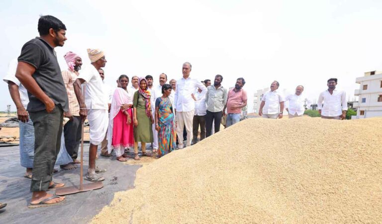 Civil Supplies Corporation reaches out to farmers with rain-soaked paddy