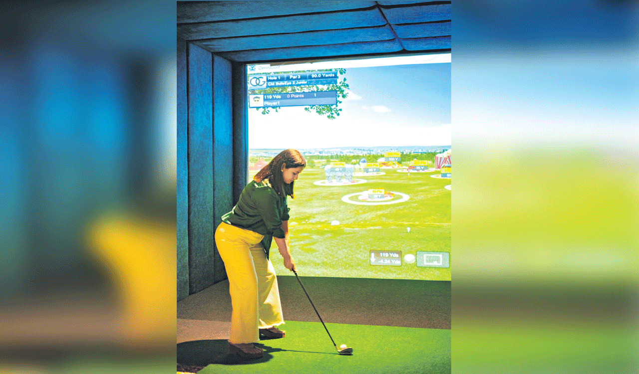 City’s first sports bar with golf simulators-Telangana Today