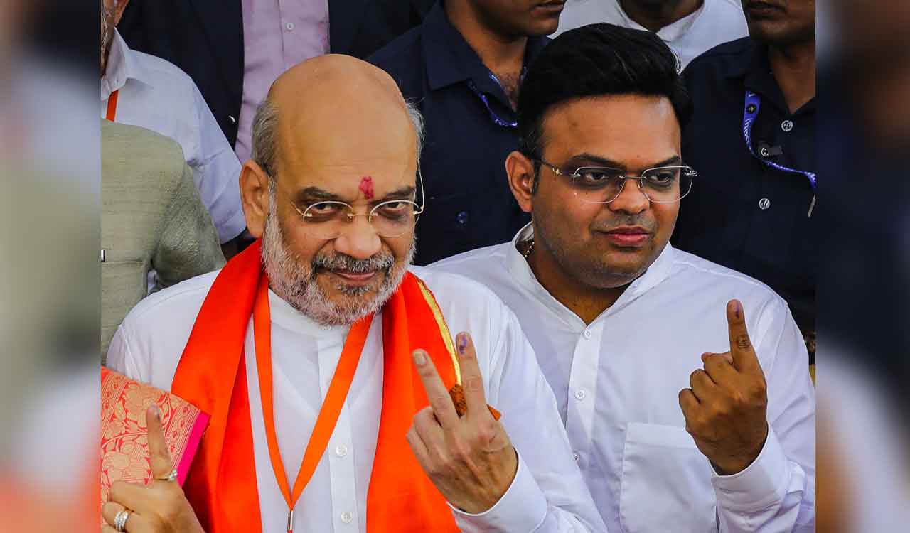 Amit Shah casts vote in Gandhinagar, urges voters to fulfill duty for nation-building