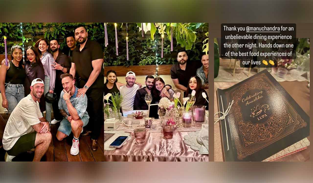 Anushka Sharma shares birthday pics with Virat, Faf, Maxwell