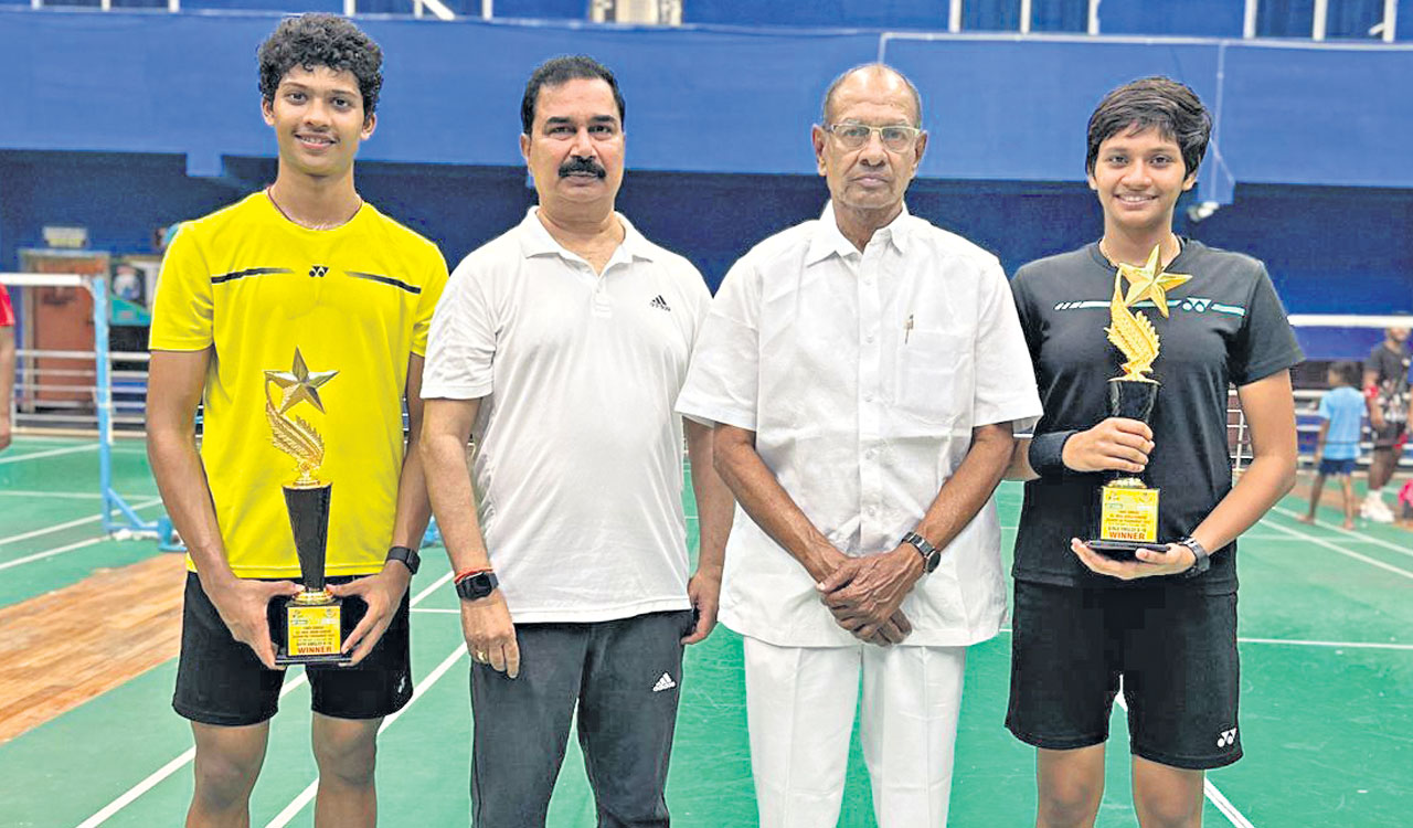 Bhaskar Babu-MLRIT trainees excel in Junior Ranking Badminton