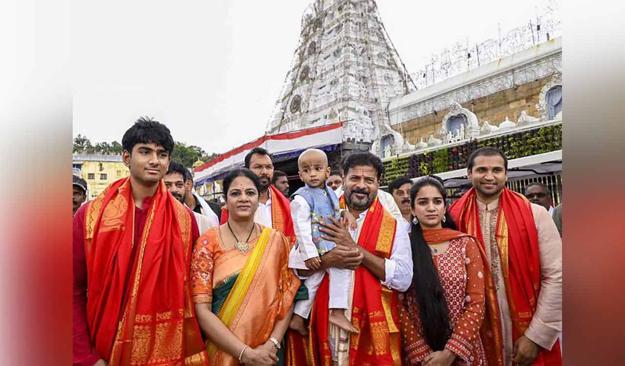 CM Revanth Reddy prays at Tirumala for Telugu states’ harmony