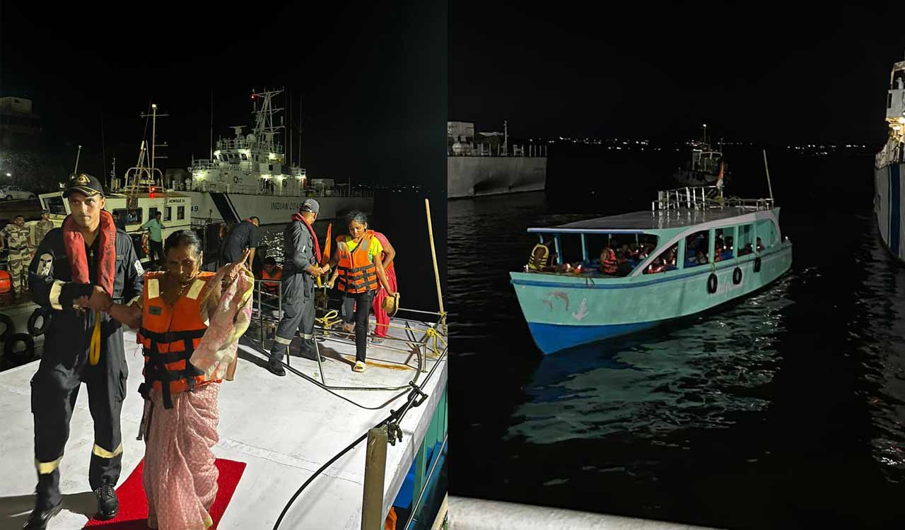 Indian Coast Guard rescues ferry boat near Goa’s Mormugao Harbour