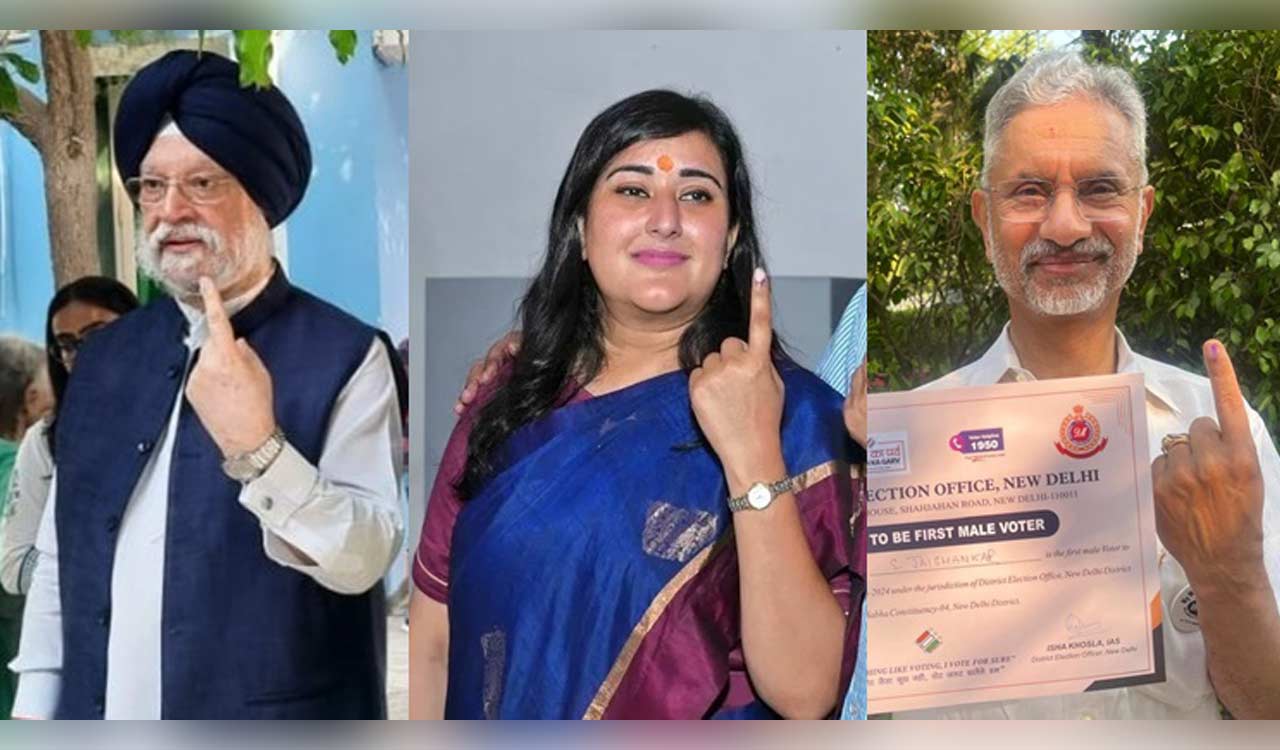 Jaishankar, Hardeep Puri, Bansuri Swaraj among early voters in LS polls phase 6