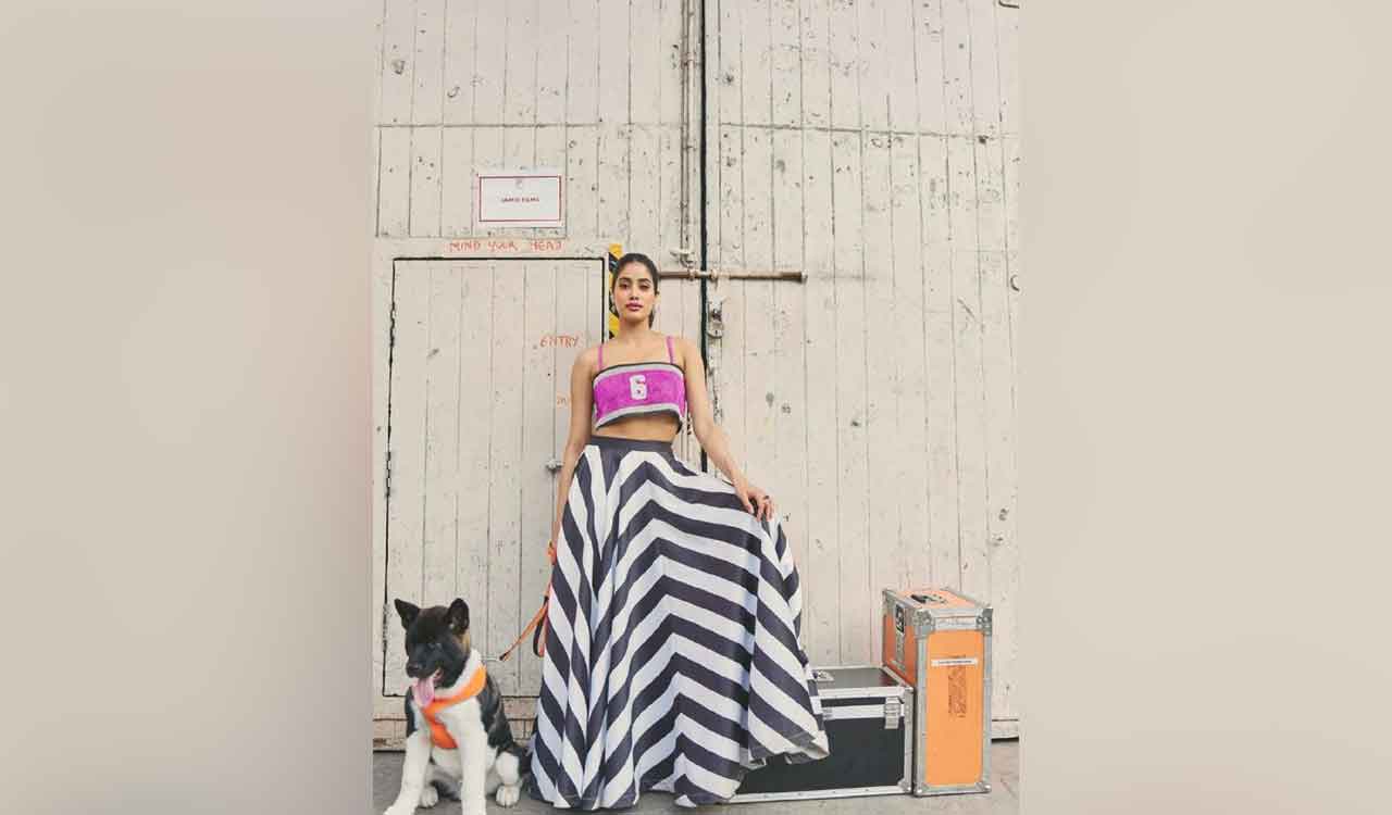 Janhvi Kapoor shows off adorable chemistry with furry friend ‘Saitama’ amid ‘Mr. & Mrs. Mahi’ promotions