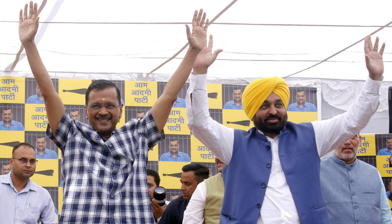 Delhi CM Kejriwal holds first roadshow for LS election campaign after his release from jail